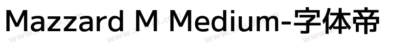 Mazzard M Medium字体转换